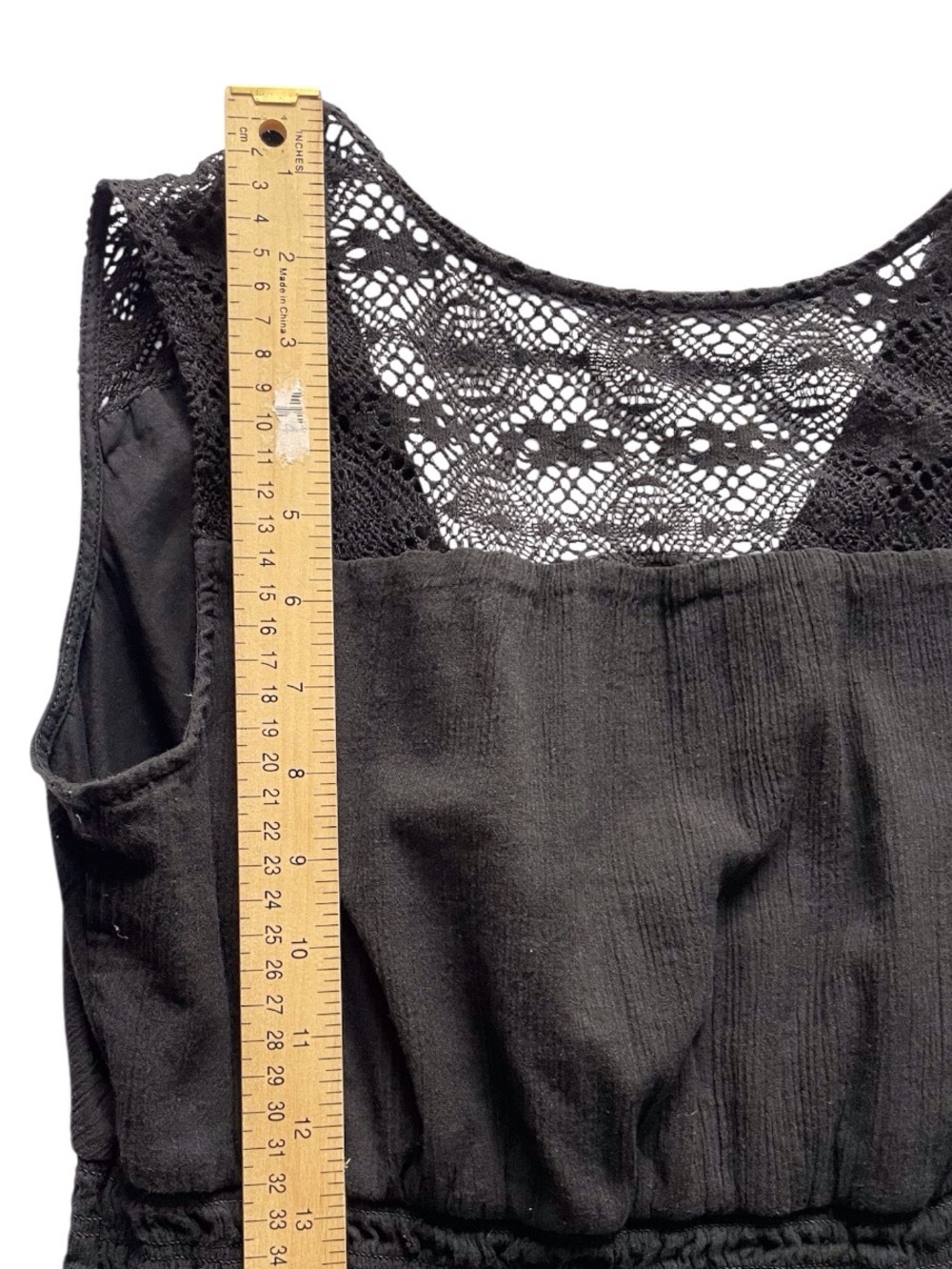 Eddie Bauer Black Sleeveless Lace Trim Lining Women's Dress, 6 - Picture 6 of 12